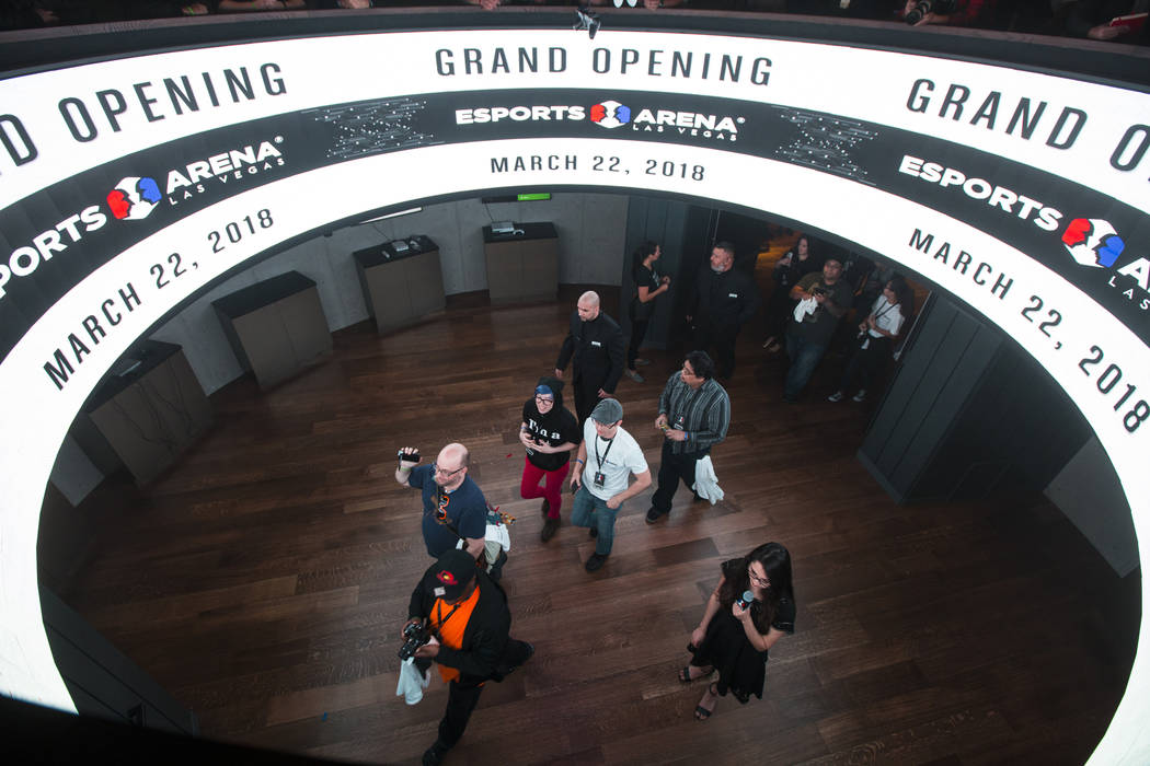 Gaming fans arrive for the grand opening of Esports Arena Las Vegas at the Luxor in Las Vegas on Thursday, March 22, 2018. Chase Stevens Las Vegas Review-Journal @csstevensphoto