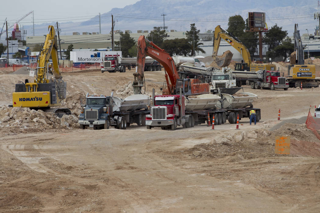 The site of the future Raiders stadium in Las Vegas, Friday, March 9, 2018. Erik Verduzco Las Vegas Review-Journal @Erik_Verduzco