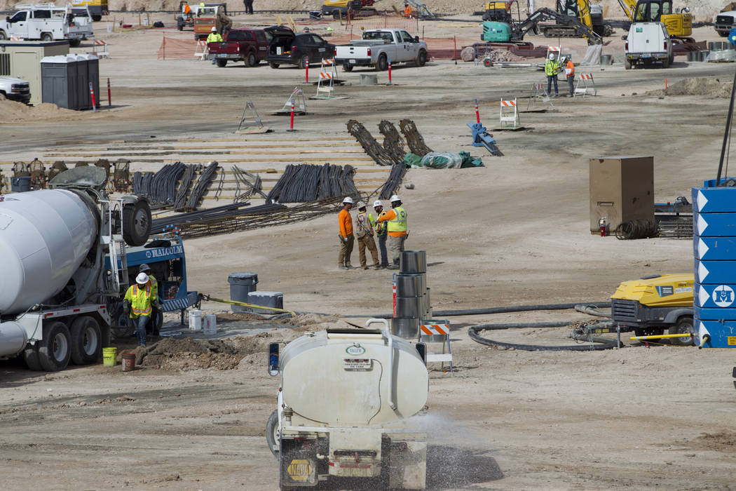 The site of the future Raiders stadium in Las Vegas, Friday, March 9, 2018. Erik Verduzco Las Vegas Review-Journal @Erik_Verduzco