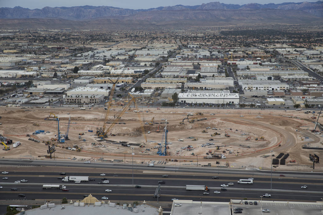 The site of the future Raiders stadium in Las Vegas, Friday, March 9, 2018. Erik Verduzco Las Vegas Review-Journal @Erik_Verduzco