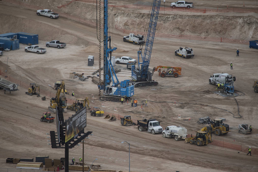 The site of the future Raiders stadium in Las Vegas, Friday, March 9, 2018. Erik Verduzco Las Vegas Review-Journal @Erik_Verduzco
