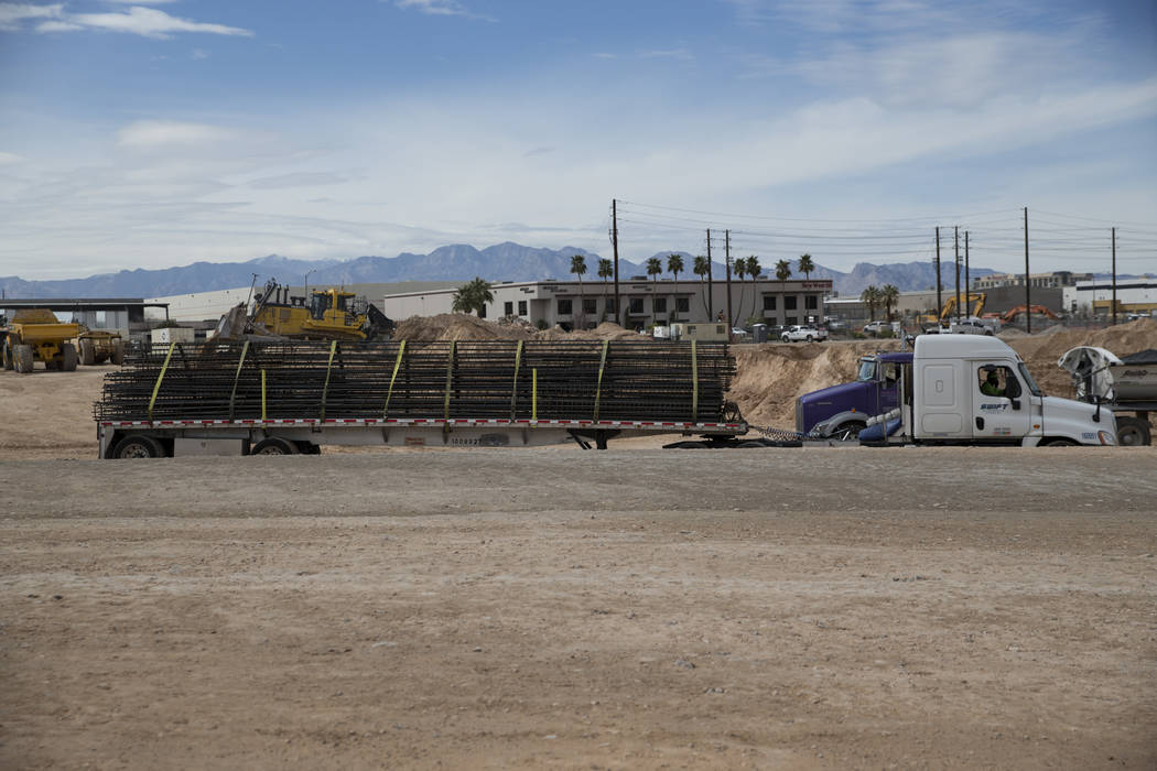 The site of the future Raiders stadium in Las Vegas, Friday, March 9, 2018. Erik Verduzco Las Vegas Review-Journal @Erik_Verduzco