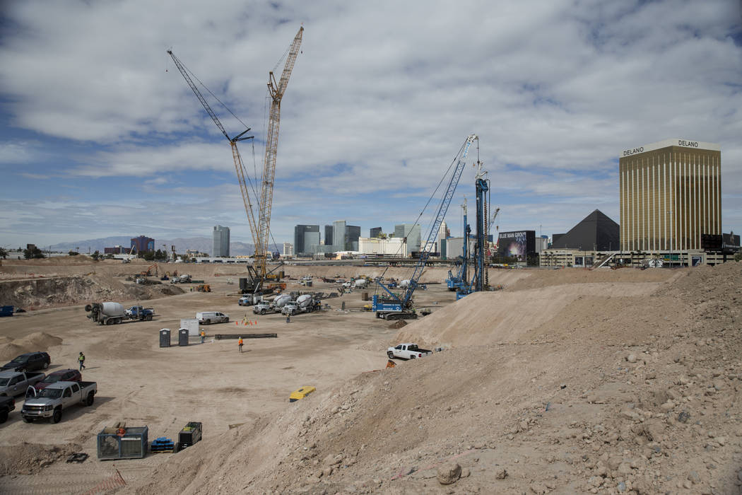 The site of the future Raiders stadium in Las Vegas, Friday, March 9, 2018. Erik Verduzco Las Vegas Review-Journal @Erik_Verduzco