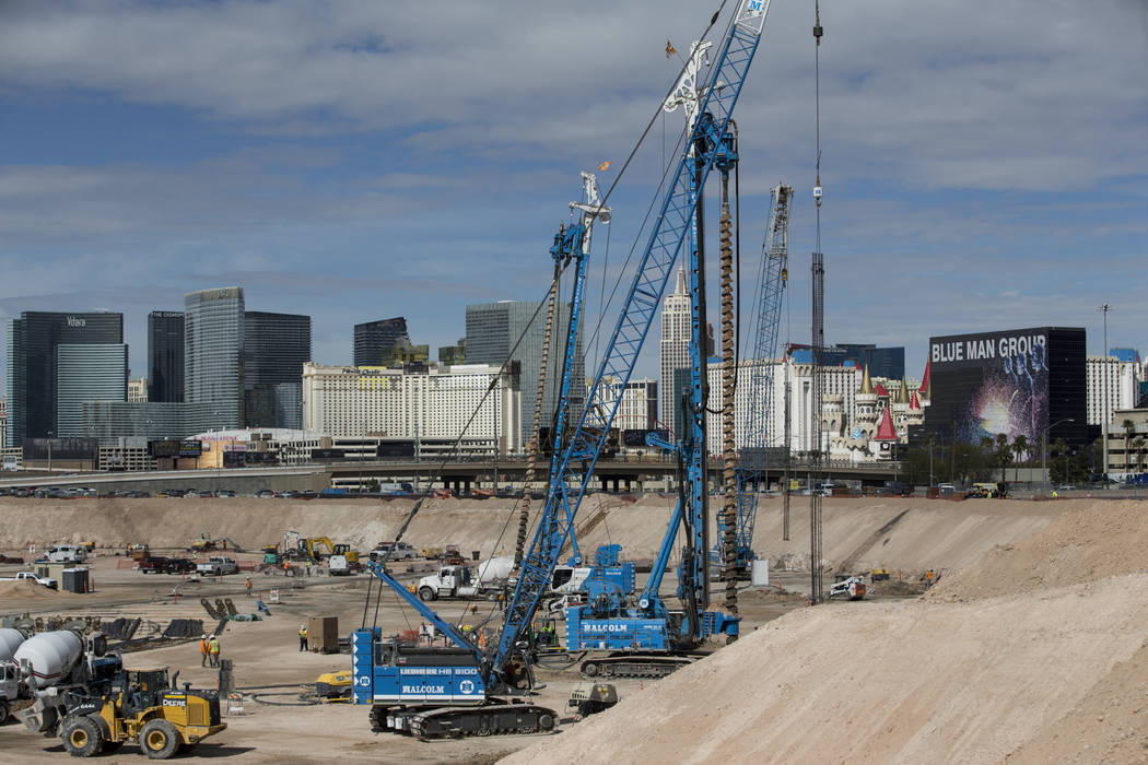 The site of the future Raiders stadium in Las Vegas, Friday, March 9, 2018. Erik Verduzco Las Vegas Review-Journal @Erik_Verduzco