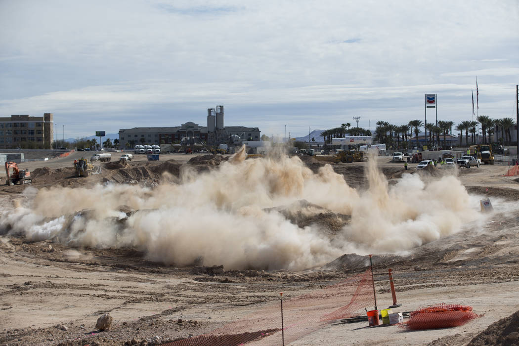 The site of the future Raiders stadium in Las Vegas, Friday, March 9, 2018. Erik Verduzco Las Vegas Review-Journal @Erik_Verduzco