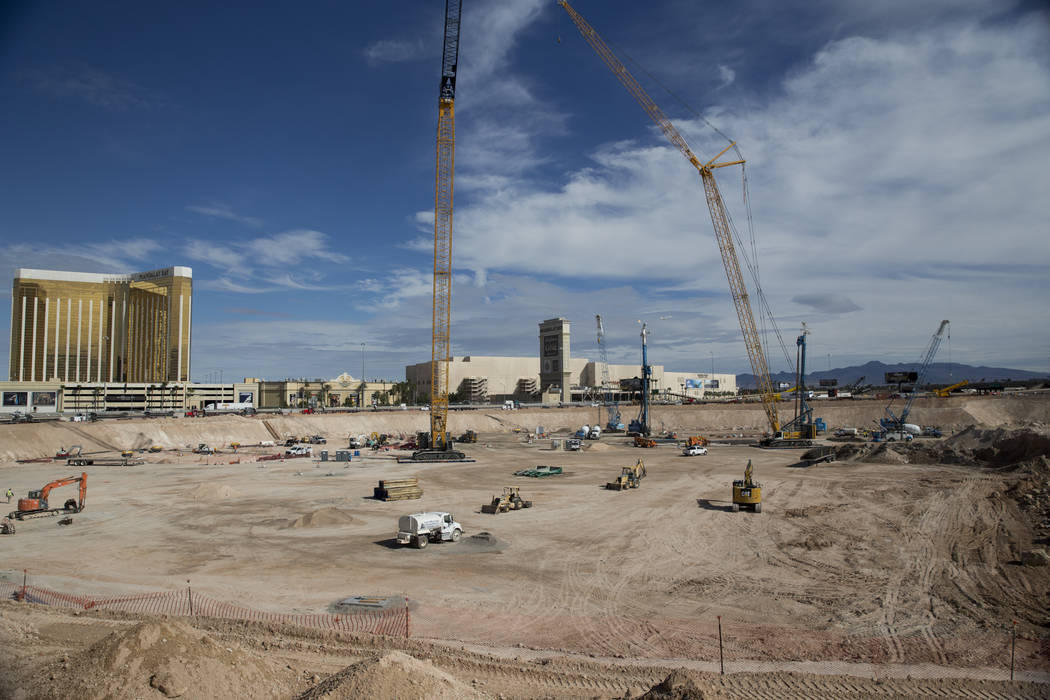 The site of the future Raiders stadium in Las Vegas, Friday, March 9, 2018. Erik Verduzco Las Vegas Review-Journal @Erik_Verduzco