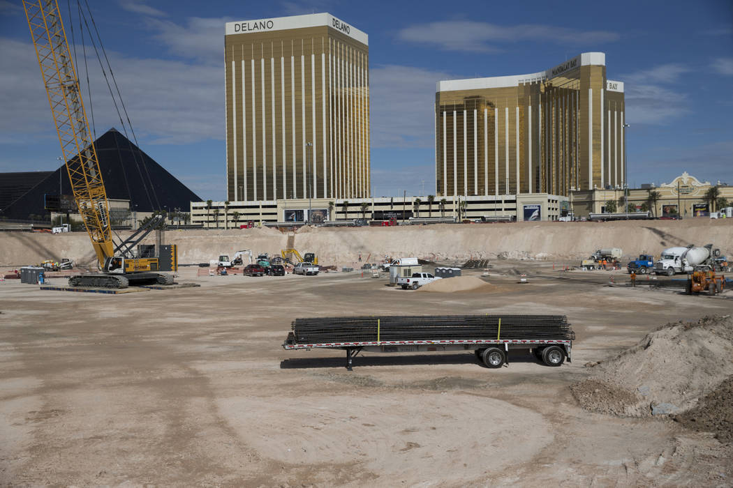 The site of the future Raiders stadium in Las Vegas, Friday, March 9, 2018. Erik Verduzco Las Vegas Review-Journal @Erik_Verduzco