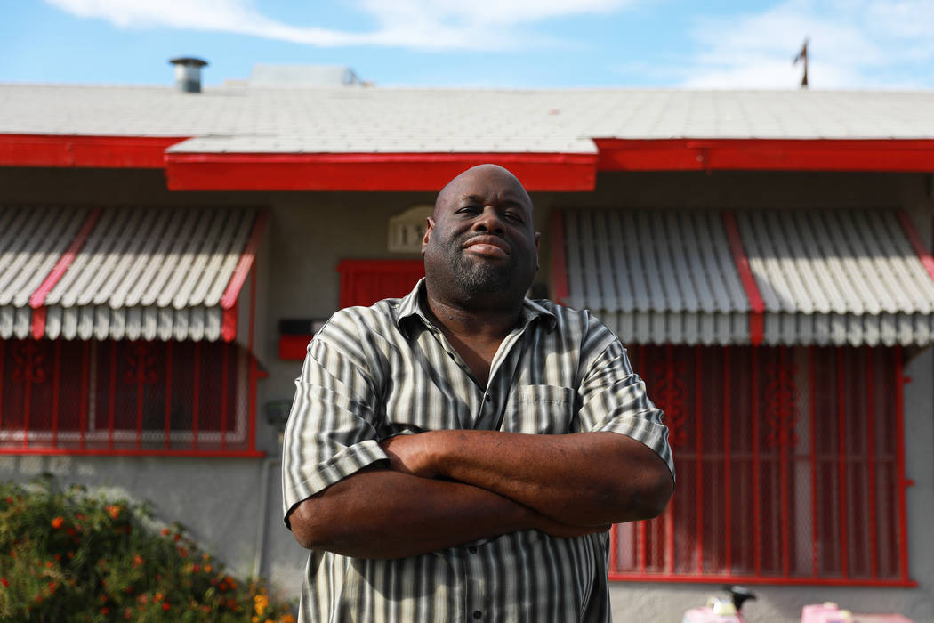 Howard Williams, 53, poses for a photograph in front of his home, where he was born and raised, in Las Vegas on Thursday, March 29, 2018. Andrea Cornejo Las Vegas Review-Journal @dreacornejo