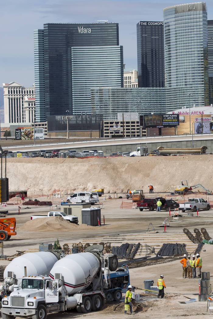 The site of the future Raiders stadium in Las Vegas, Friday, March 9, 2018. Erik Verduzco Las Vegas Review-Journal @Erik_Verduzco