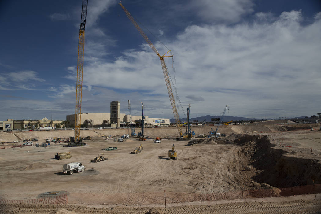 The site of the future Raiders stadium in Las Vegas, Friday, March 9, 2018. Erik Verduzco Las Vegas Review-Journal @Erik_Verduzco