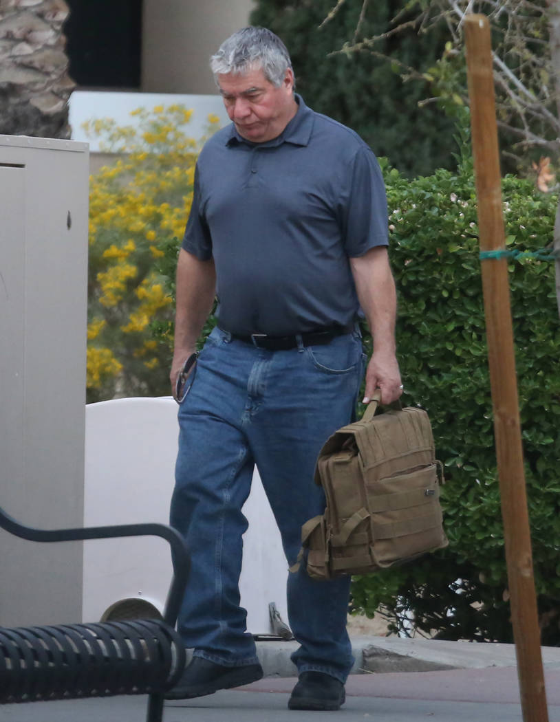 Henderson Township Constable Earl Mitchell leaves the Henderson Justice Court on Wednesday, March 21, 2018. Bizuayehu Tesfaye/Las Vegas Review-Journal @bizutesfaye