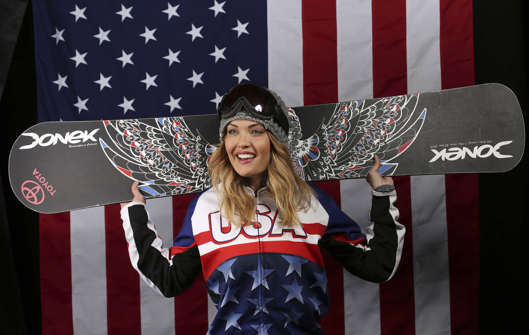 U.S. Olympic Winter Games Paralympic snowboarding hopeful Amy Purdy poses for a portrait at the 2017 Team USA media summit Wednesday, Sept. 27, 2017, in Park City, Utah. (AP Photo/Rick Bowmer)
