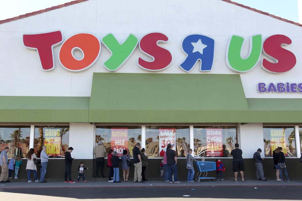 Shoppers line up for Toys R Us liquidation sale in Henderson