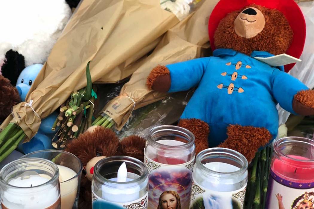 A makeshift memorial has sprung up on the corner of Jack Leavitt and Riverdance,near Silvestri Junior High School, where 9-year-old Niccoli Franklin was hit and killed while riding his bike Friday ...