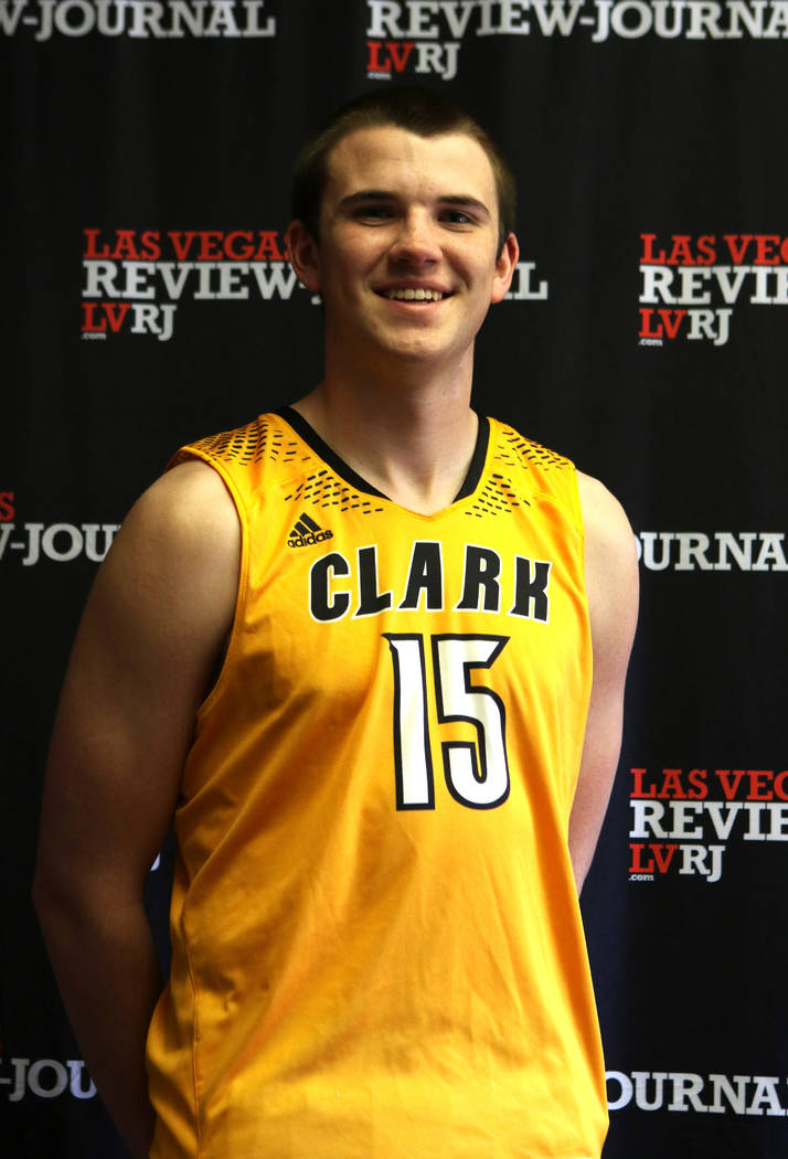 Clark High School basketball standout James Bridges is photographed in Las Vegas, Tuesday, March 13, 2018 at the Review-Journal. He is on the All-Star Team for Best of Nevada Preps. Heidi Fang Las ...