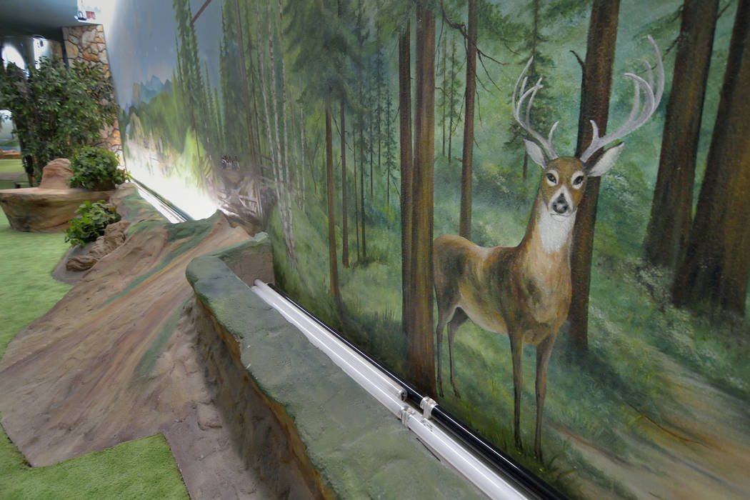 Entrepreneur Jerry Henderson built the home as a bomb shelter in 1978. He had murals depicting wooded areas painted on the walls.