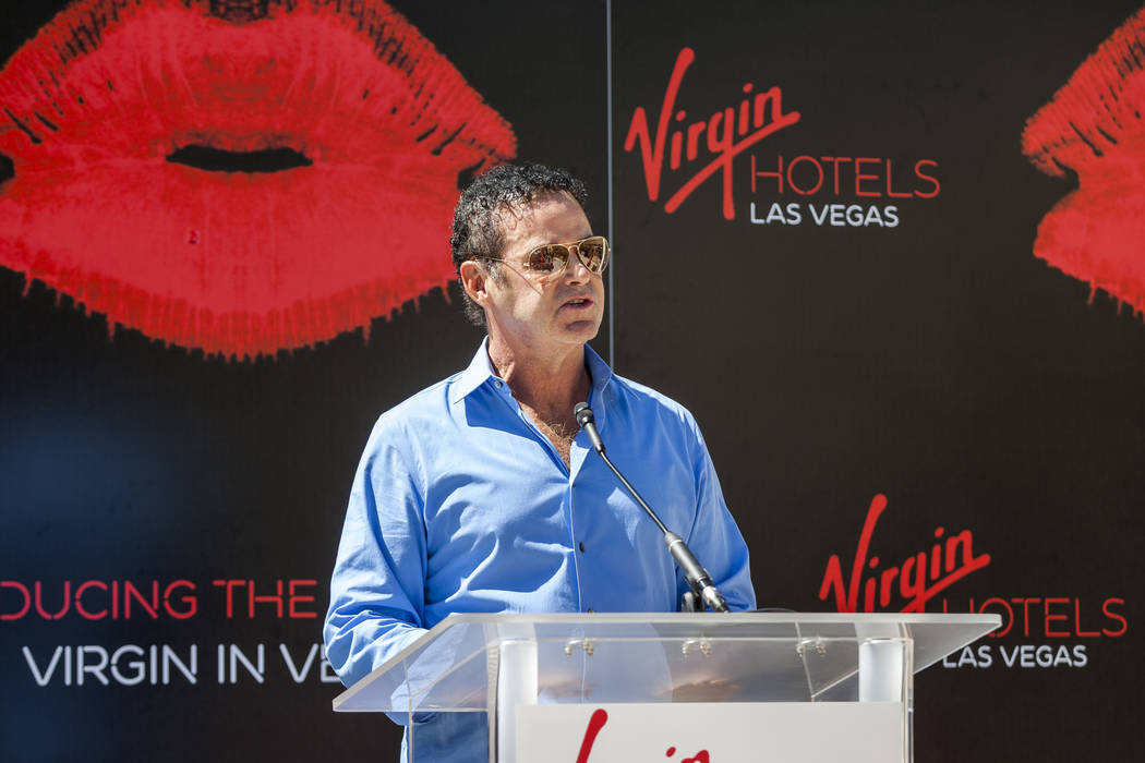 Virgin Hotels CEO Raul Leal speaks at a press conference at the Hard Rock Hotel in Las Vegas on Friday, March 30, 2018.  Patrick Connolly Las Vegas Review-Journal @PConnPie