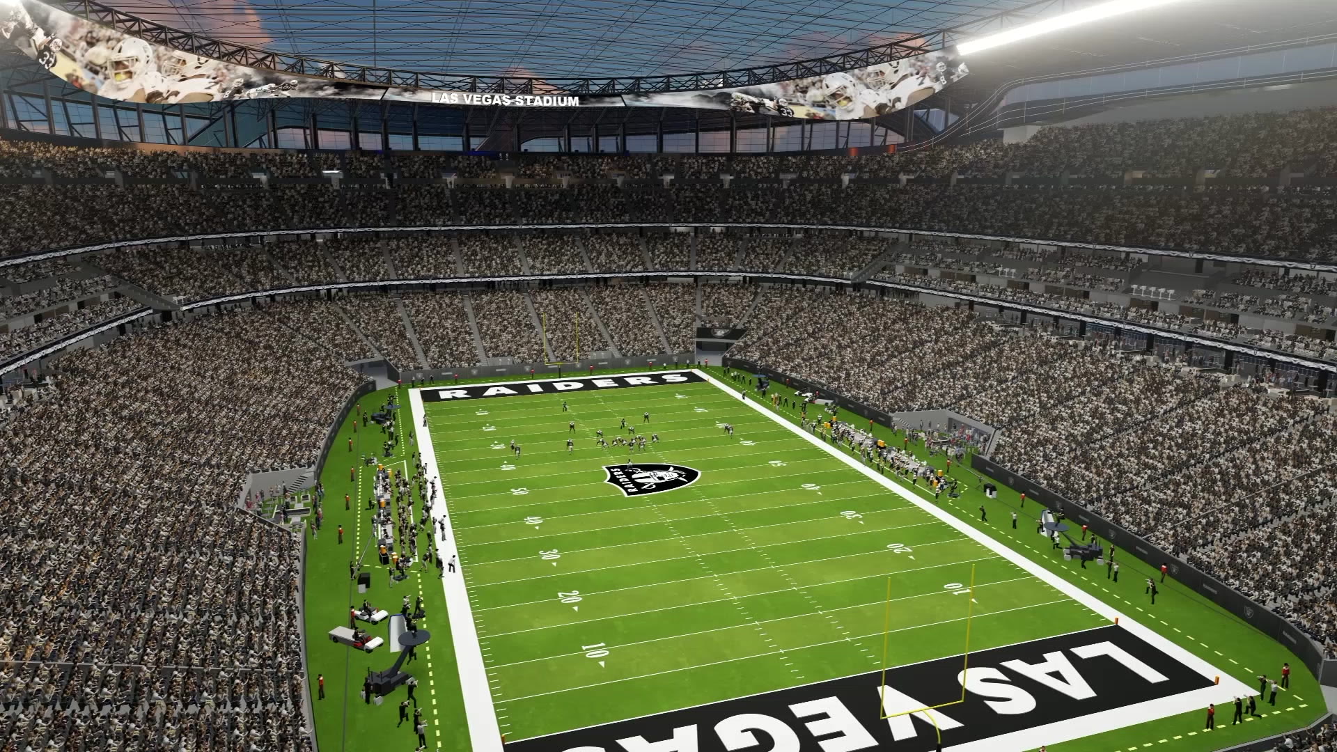 Las Vegas Raiders Stadium Ultra Wide Full View 50 Yard Line