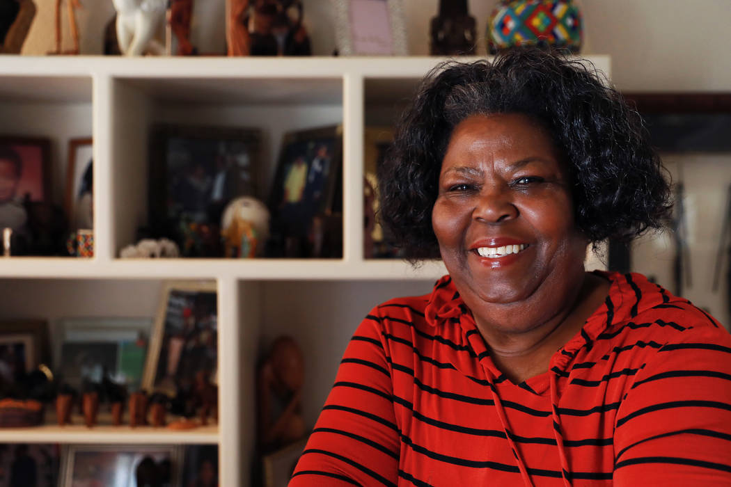 Esther Langston, who saw Dr. Martin Luther King Jr. speak at the Las Vegas chapter's NAACP Freedom Banquet in 1964, poses for a photograph at her home in Henderson on Wednesday, March 28, 2018. A ...