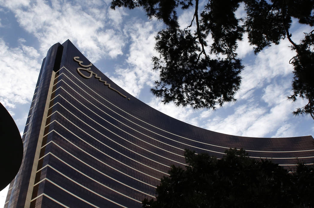 Wynn hotel-casino photographed on Thursday, April 5, 2018, in Las Vegas. Wynn directors receive $310,000 annually, including $250,000 in the form of company stock, according to market data provide ...