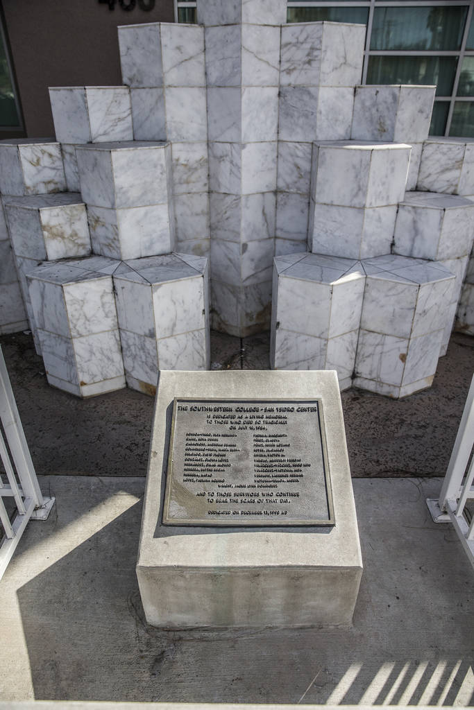 The monument honoring the victims of the San Ysidro McDonald's massacre on Thursday, March 8, 2018, in San Ysidro, CA. James Huberty shot and killed 21 people and injured 19 at a McDonald's in San ...