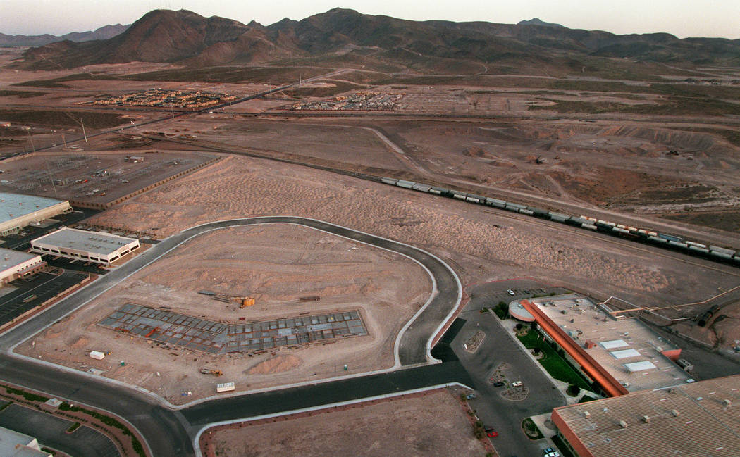 The former PEPCON site near Black Mountain pictured on April 30, 1998. (Jeff Scheid/Las Vegas Review-Journal)