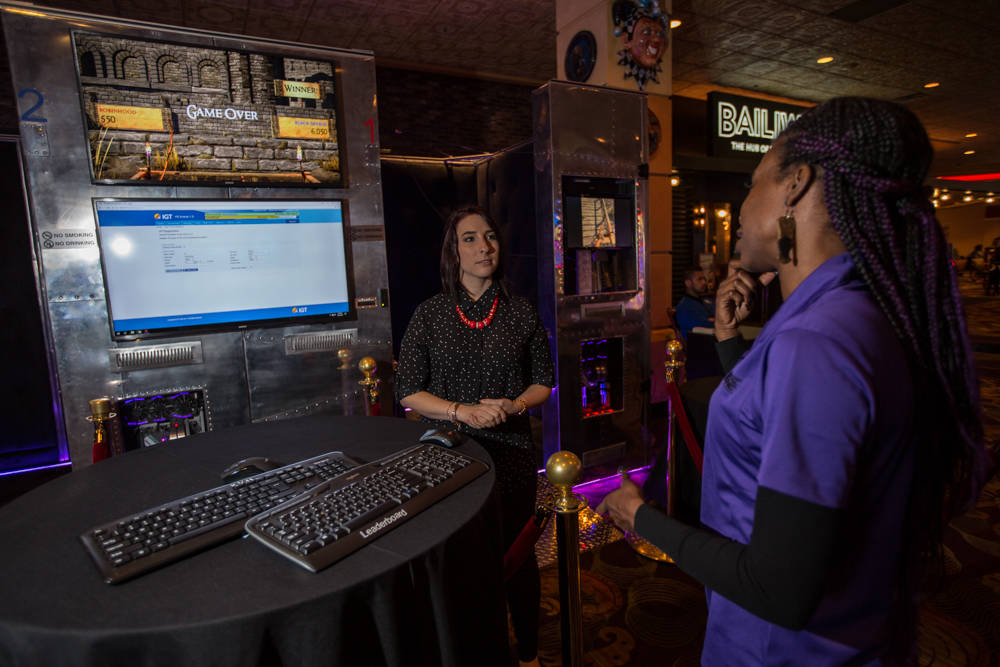 A Boyd employee gets ready to demontrate IGT's new virtual-reality game on Friday, March 23, 2018, at The Orleans in Las Vegas. Todd Prince Review-Journal