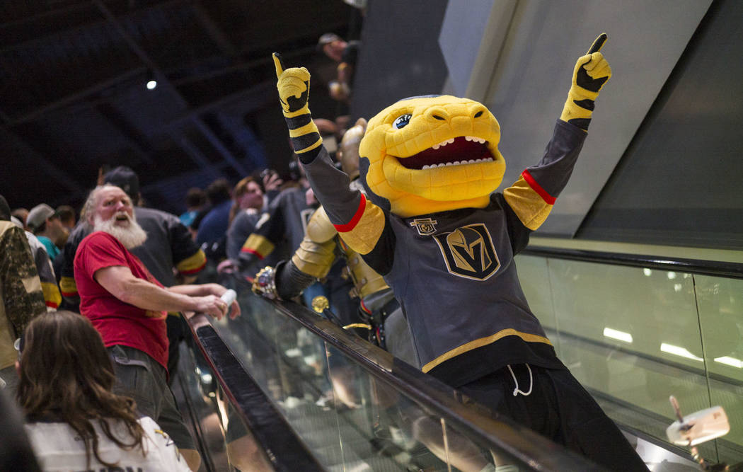 Golden Knights' mascot Chance loves his 