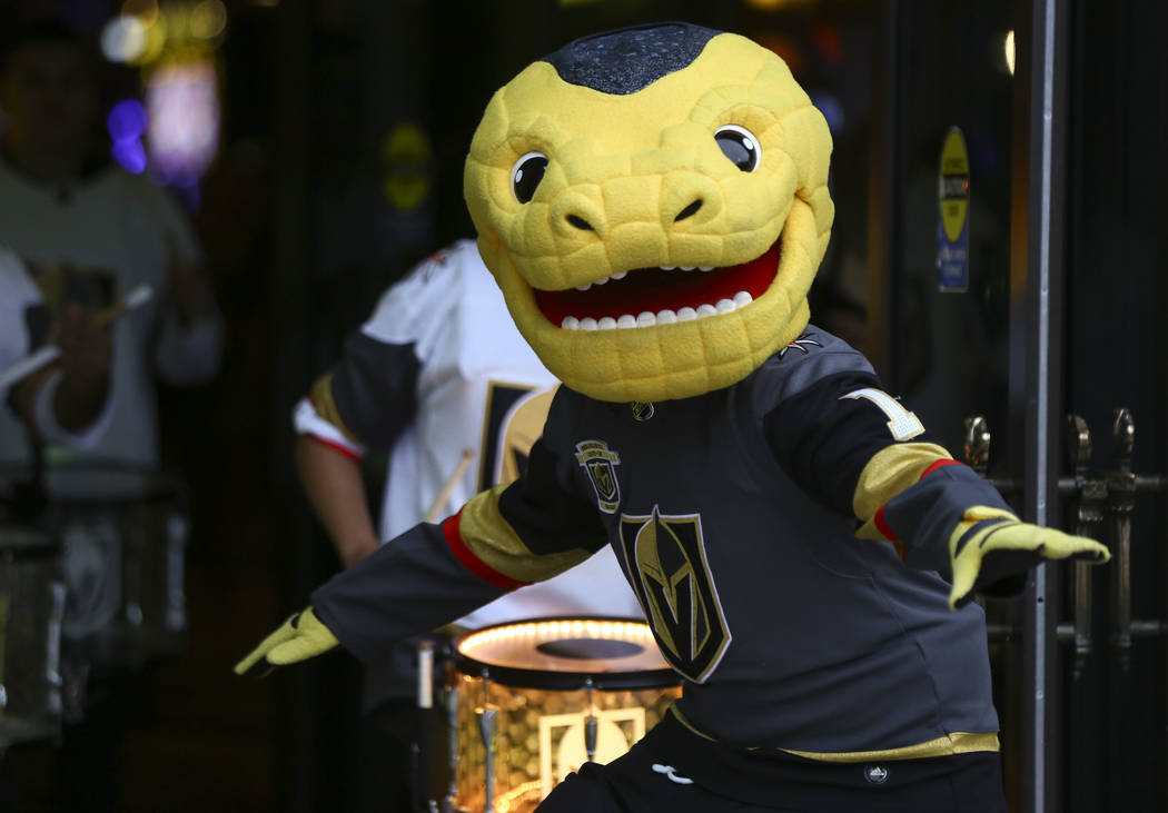 Golden Knights' mascot Chance loves his 