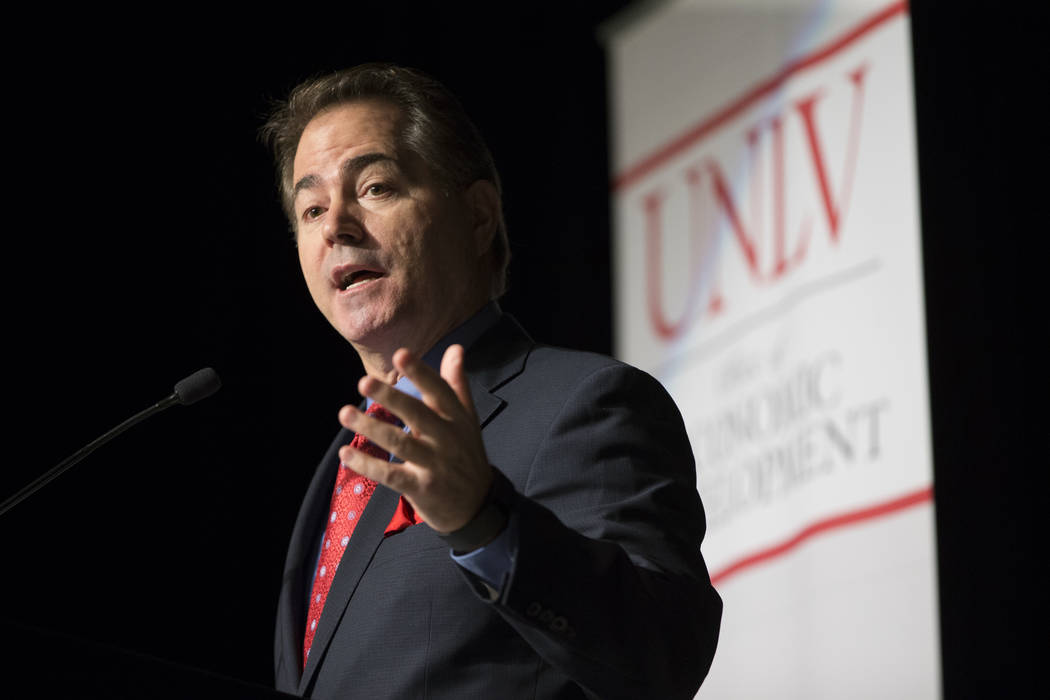 UNLV President Len Jessup during the Nevada Economic Development Conference at UNLV in Las Vegas, Tuesday, Sept. 12, 2017. Erik Verduzco Las Vegas Review-Journal @Erik_Verduzco