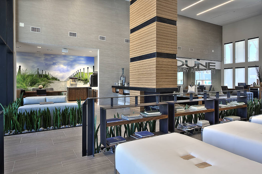 Dune, a Henderson luxury complex, offers a coffee café. (WestCorp Management Group)