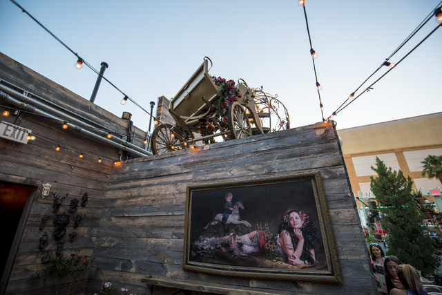 Park on Fremont in downtown Las Vegas has a unique selection of decor on Friday, June 5, 2015. (Joshua Dahl/Las Vegas Review-Journal)