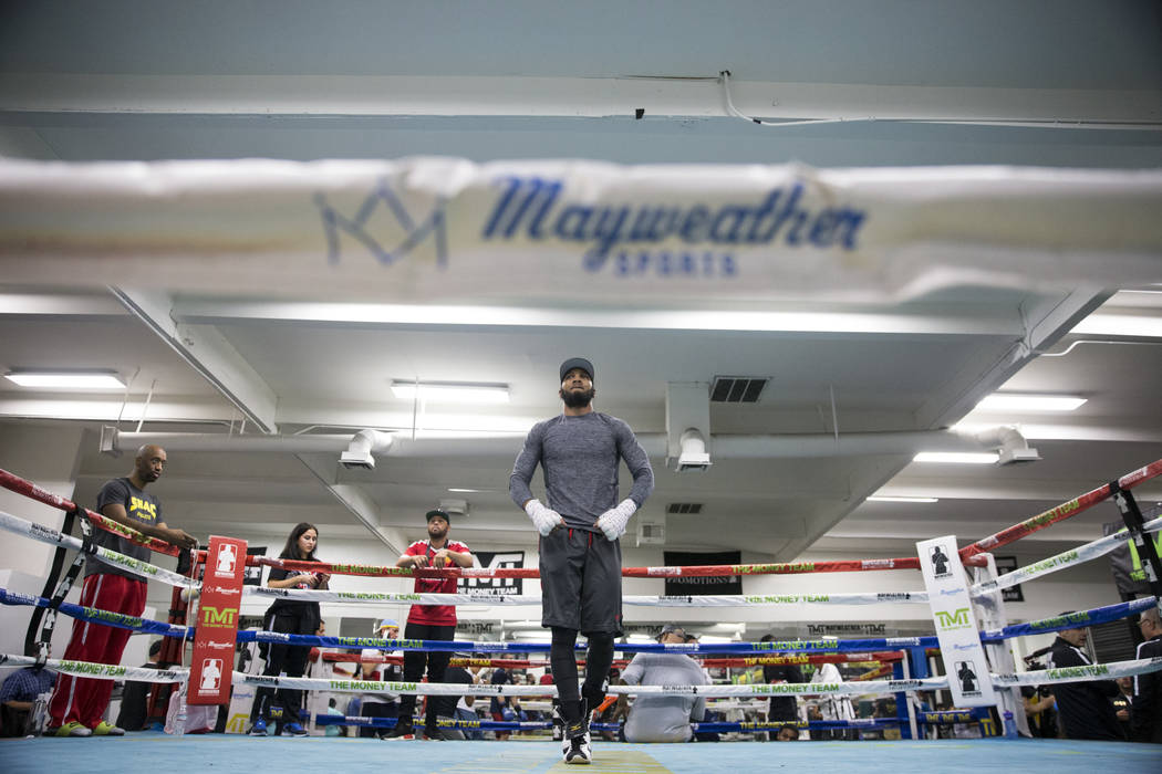 Boxer Julian Williams during media day at the Mayweather Boxing Club in Las Vegas, Wednesday, April 4, 2018.  Las Vegas Review-Journal @Erik_Verduzco