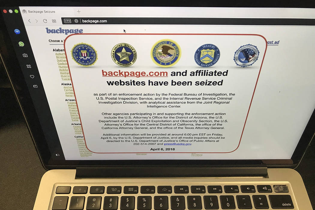 0 affiliated websites seized by feds | Las Vegas Review-Journal