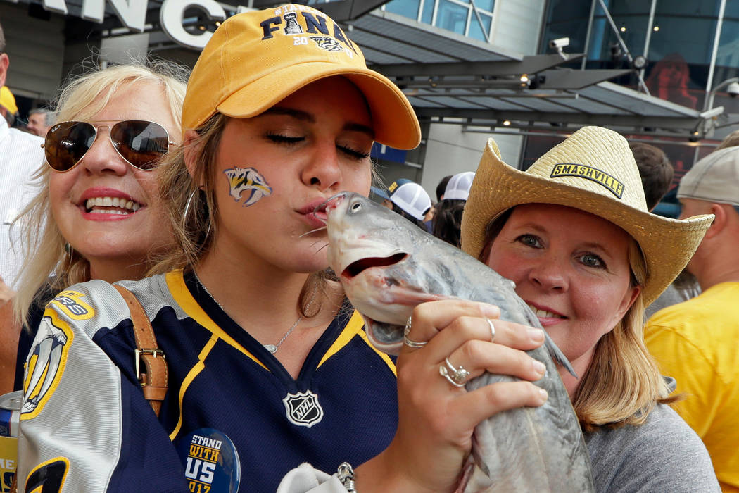 Nashville Predators unveil new catfish tank for NHL playoffs Las