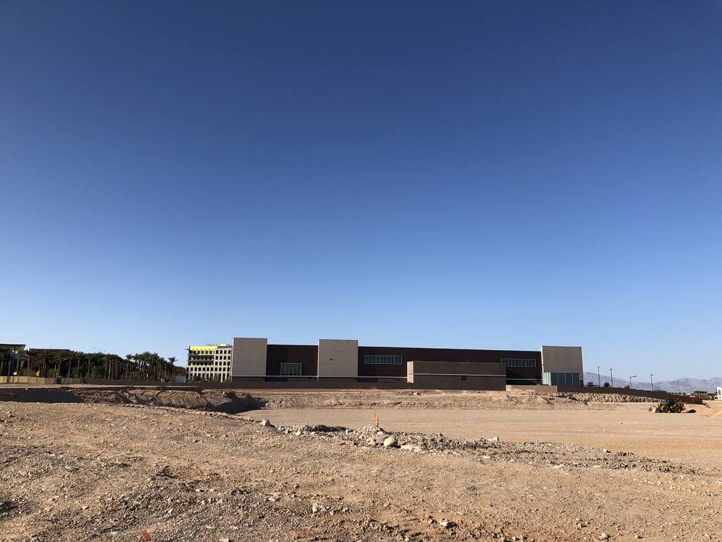 The new site of the Las Vegas Ballpark in Summerlin is seen on Saturday, April 14, 2018. (Betsy Helfand/Las Vegas Review-Journal