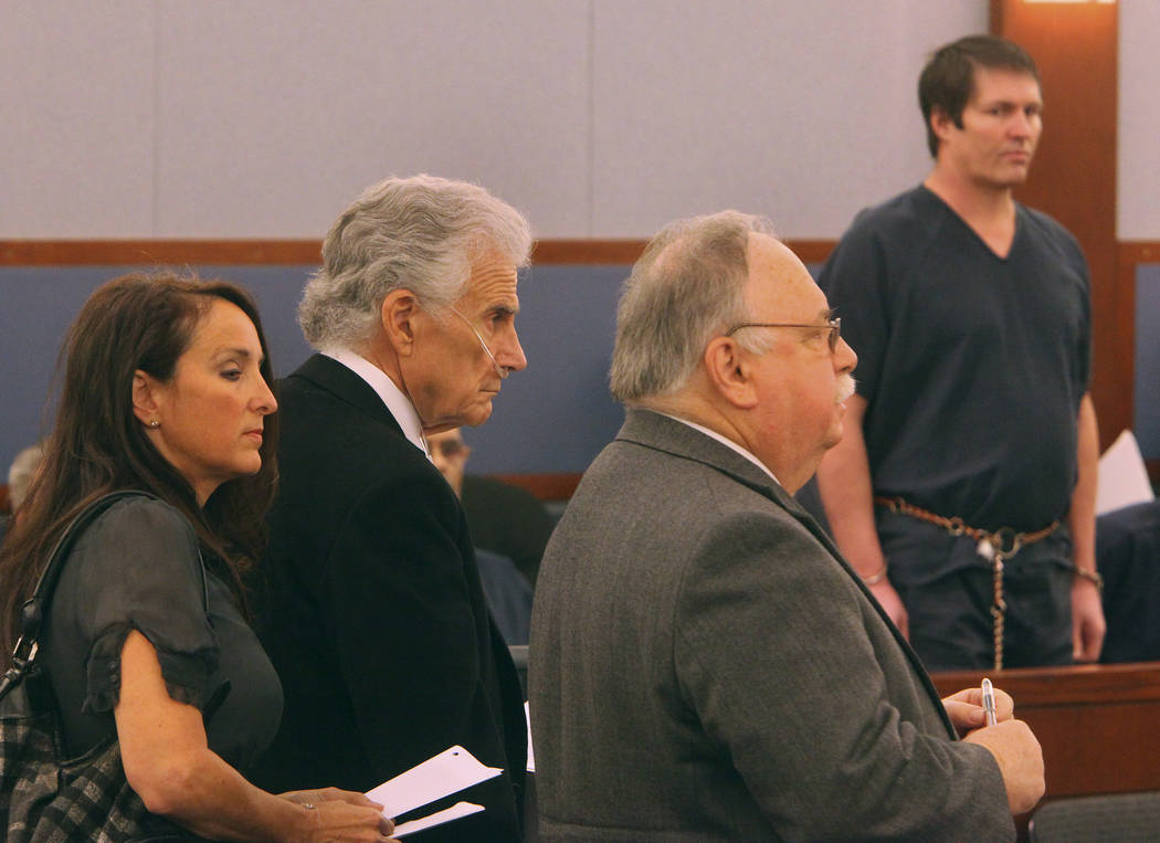 Defendants Nancy Quon, left, and her boyfriend William Ronald Webb, far right, stand with attorneys John Momot, second from left, and Thomas Pitaro during their hearing in connection with a compli ...
