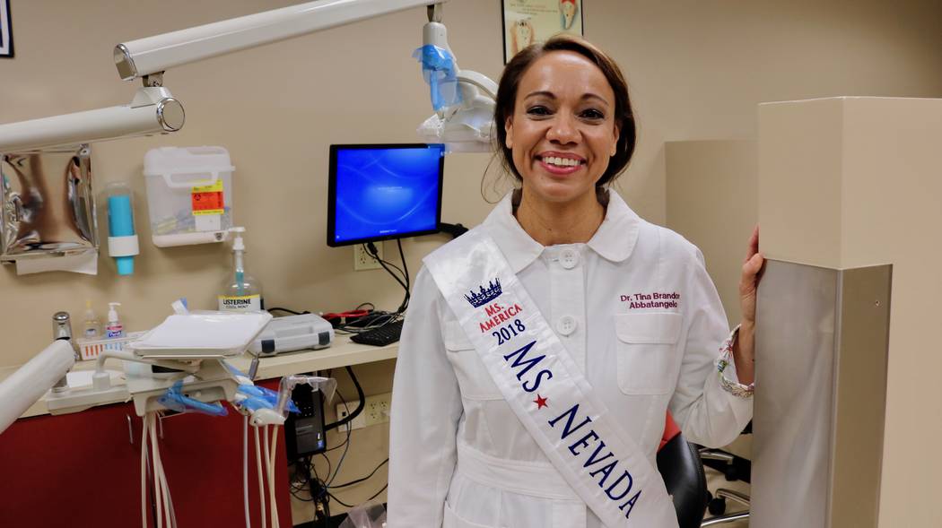 Dr. Tina Brandon Abbatangelo at the Maryland Campus Dental Clinic on the UNLV campus in Las Vegas on Tuesday, April 17, 2018. Abbatangelo is a human dentist, animal dentist, professor, children's ...