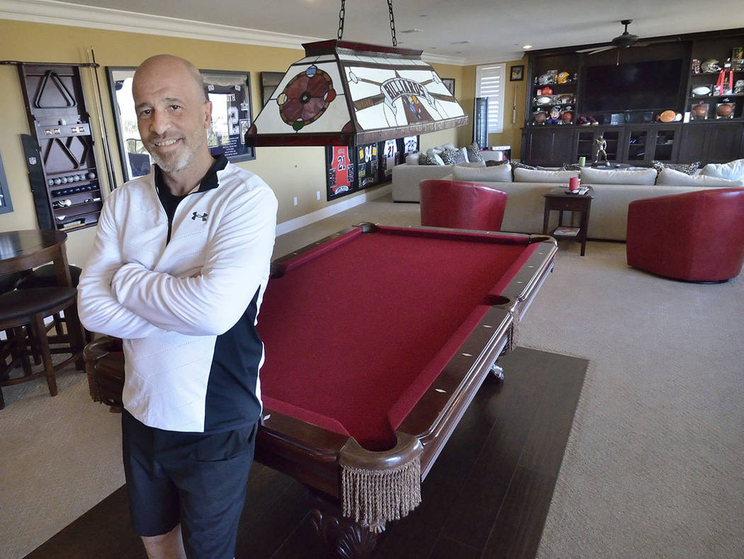 “Tanked” star Brett Raymer included a man cave in his remodeled Las Vegas home. (Bill Hughes Real Estate Millions)