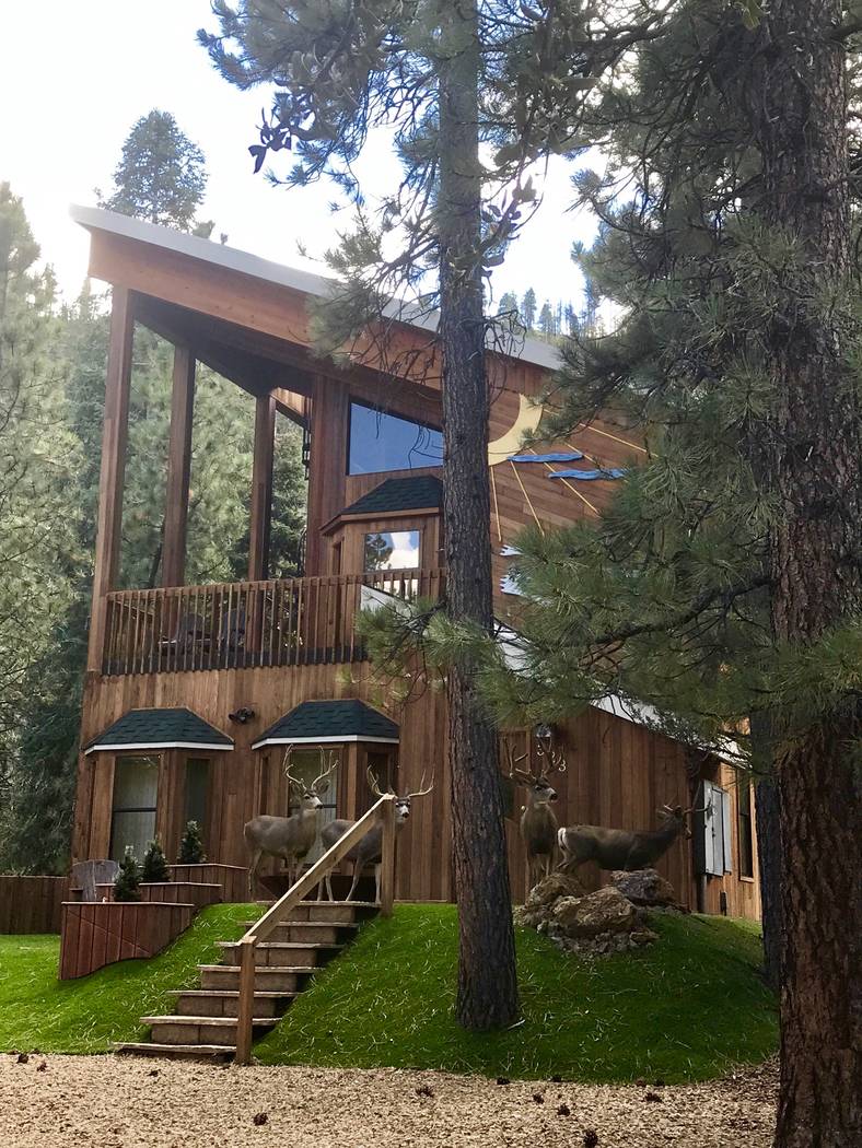 Deer walk in front of the home. (Mt. Charleston Realty Inc.)