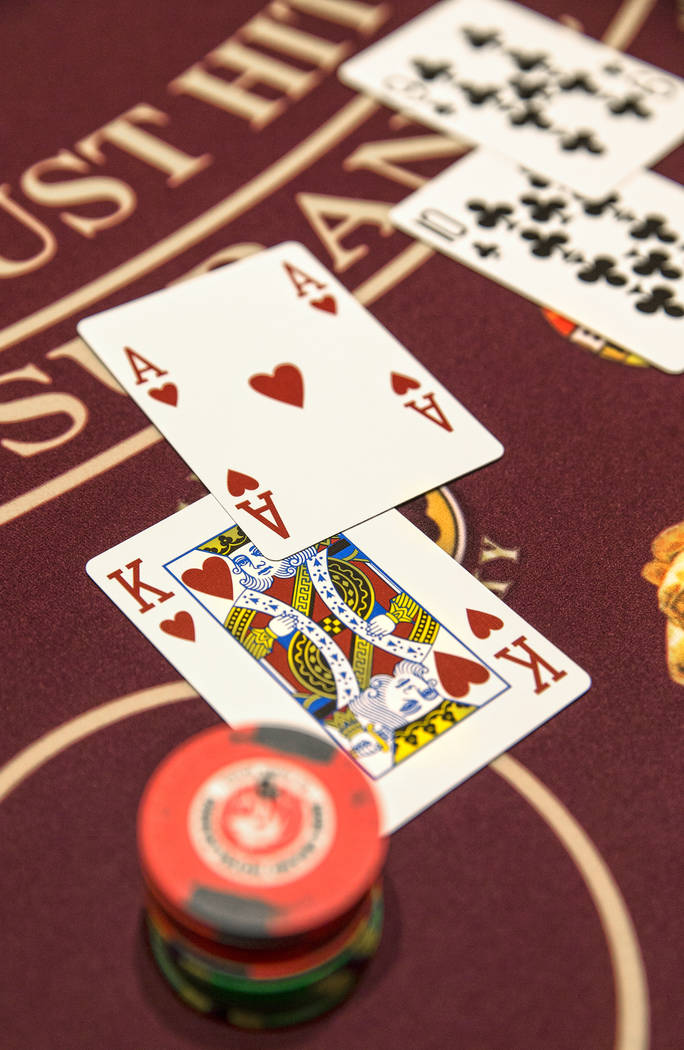 Blackjack is dealt at the MGM Grand hotel-casino on Thursday, April 19, 2018, in Las Vegas. Benjamin Hager Las Vegas Review-Journal @benjaminhphoto