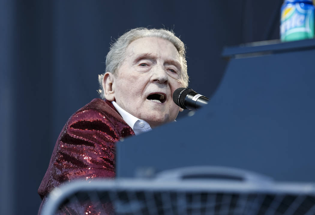 Singer-songwriter and pianist Jerry Lee Lewis performs during the 21st Annual Viva Las Vegas Rockabilly Weekend car show at the Orleans in Las Vegas on Saturday, April 21, 2018. Richard Brian Las ...