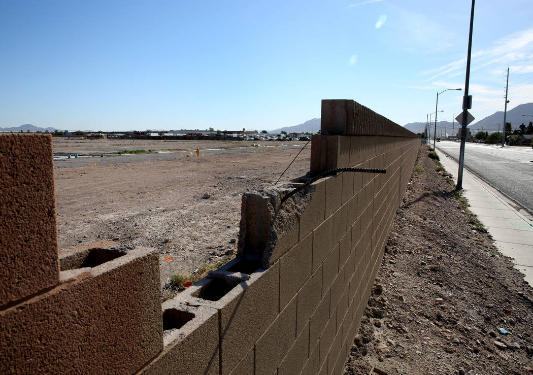 A vacant subdivision lot at the Northeast corner of Lamb Boulevard and Carey Avenue photographed on Tuesday, April 24, 2018, in Las Vegas. Bizuayehu Tesfaye/Las Vegas Review-Journal @bizutesfaye