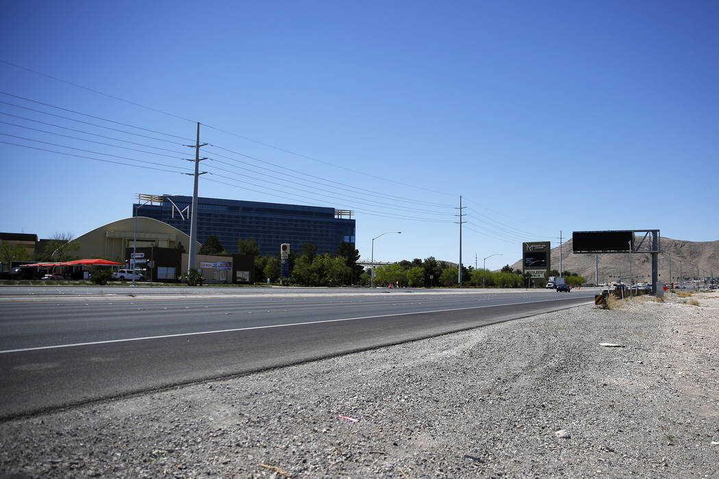A view of an undeveloped stretch near the M Resort in Las Vegas on Friday, April 27, 2018. Andrea Cornejo Las Vegas Review-Journal @dreacornejo