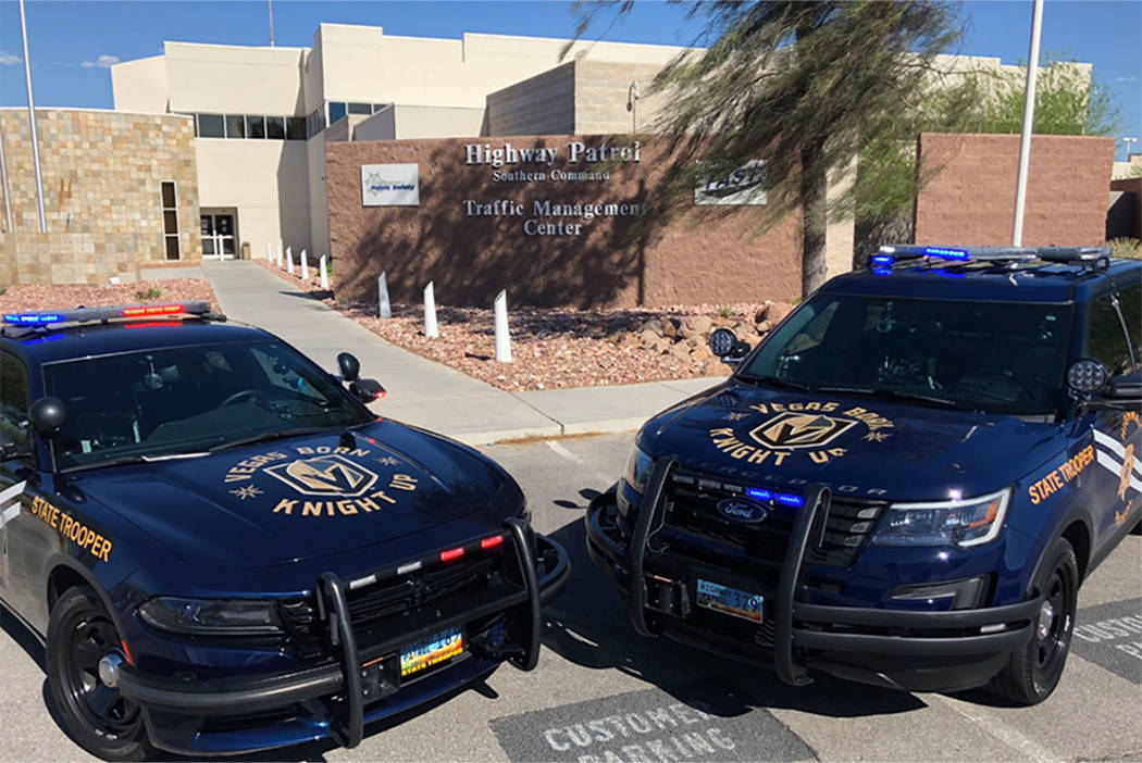 Nevada Highway Patrol honors Golden Knights on patrol cars | Las Vegas  Review-Journal