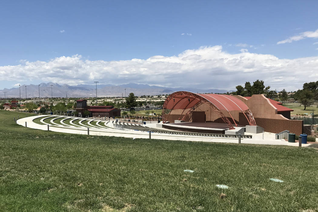 The amphitheater at Craig Ranch Regional Park on Monday, May 14, 2018. Jeff Mosier Las Vegas Review-Journal.