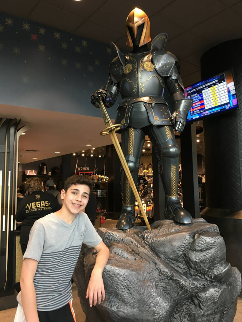 Ethan Jaffe at T-Mobile Arena. (Photo by Jonathan Jaffe)