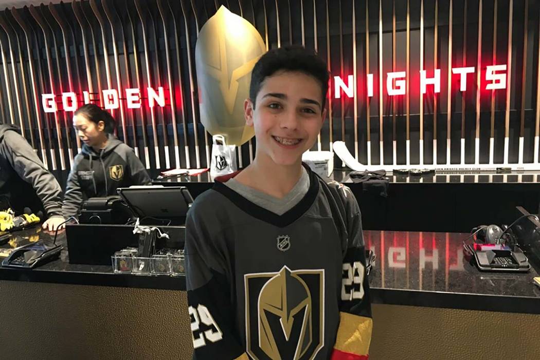 Ethan Jaffe at T-Mobile Arena. (Photo by Jonathan Jaffe)