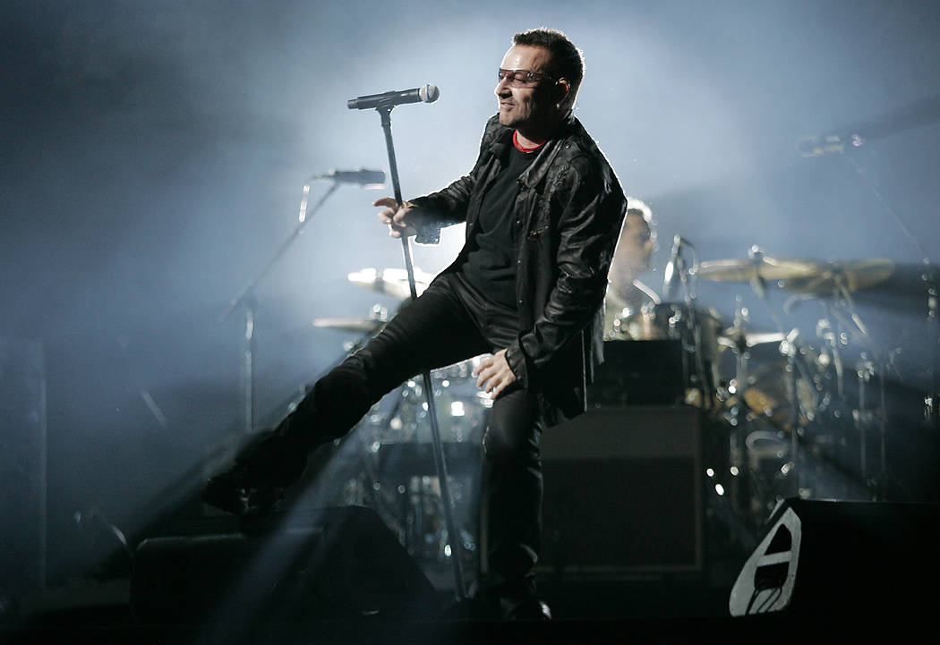 U2 plays at Sam Boyd Stadium in Las Vegas on Oct. 23, 2009. (Las Vegas Review-Journal)