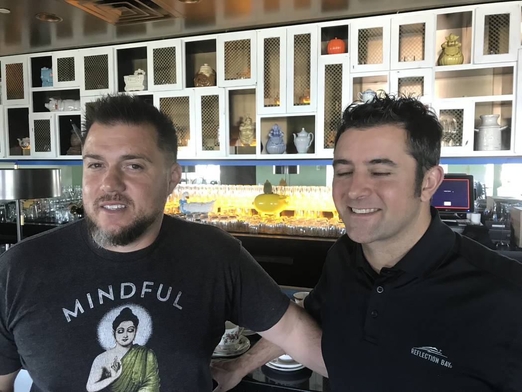 Antonio Nunez (left) and Scott Commings (right). The Stove will feature a main dining room, a Coffee Chill Room and a Twisted Tea Room. (Al Mancini Las Vegas Review-Journal)